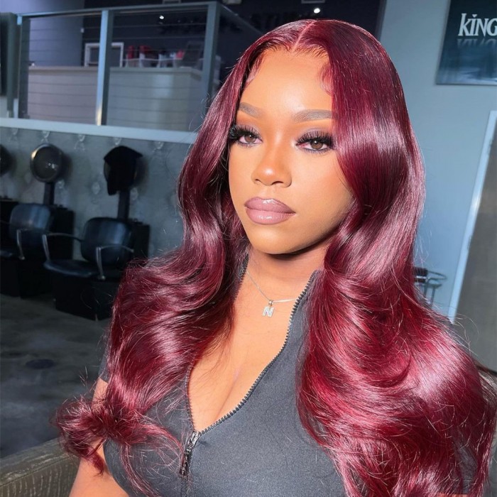 Wigfever Burgundy Body Wave 13*4 Lace Front Wig