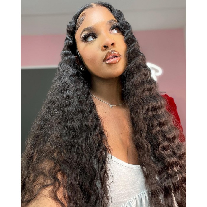 Wigfever Loose Wave Human Hair 13*4 Lace Front 30-40inch Wigs 