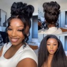 kinky straight 360 glueless wig