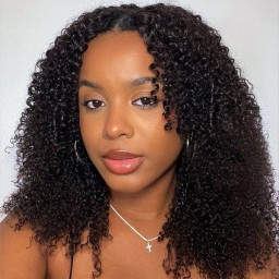 afro curly half wig