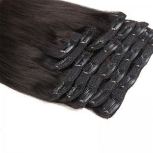 Wigfever Silky Straight Clip In Human Hair 7-10pcs/set Virgin Remy Human Hair Extensions