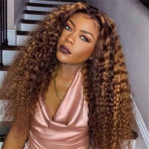 Wigfever Wear Go Glueless Wig Highlight Deep Wave 180% Density HD Lace Closure Wig