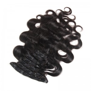 Wigfever Body Wave Virgin Human Hair 7-10pcs/set Clip In Hair Extensions