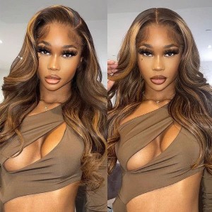 Wigfever Highlight Body Wave 4*4 Lace Closure Wig