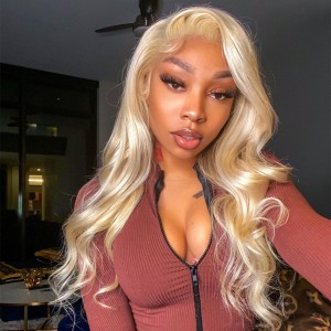 Wigfever Remy Transparent Lace Front Wig 100% Human Hair Wigs 613 Color 150% Density Body Wave Wigs