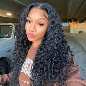 Wigfever Water Wave Pre Bleached Knots Wear Go Glueless 7*4 Pre-Plucked HD Lace Closure Human Hair Wig