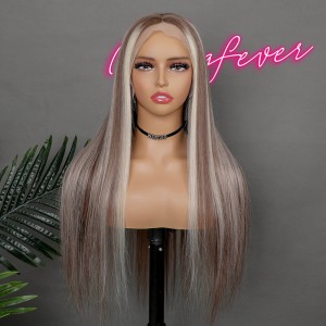 Wigfever Ash Blonde Balayage Highlight Lace Front Wigs