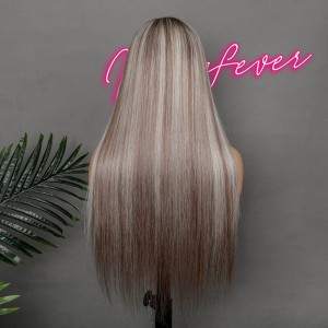 Wigfever Ash Blonde Balayage Highlight Lace Front Wigs
