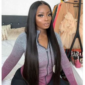 Wigfever Straight U Part Wig Virgin Remy Human Hair Silky Straight Wigs 180% Density Human Hair Wig