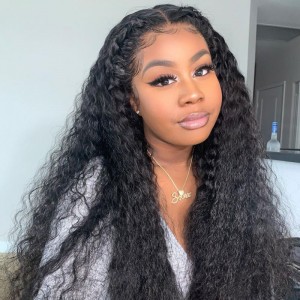 Wigfever 13x6 Deep Wave Lace Front Wigs Human Hair 180% Density Brazilian Human Hair Wig with Baby Hair