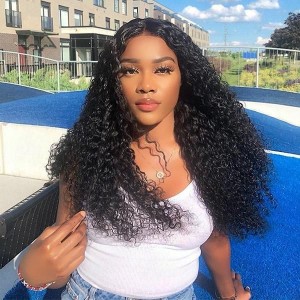 Wigfever U Part  Kinky Curly Wig Virgin Human Hair Middle Part For Black Women