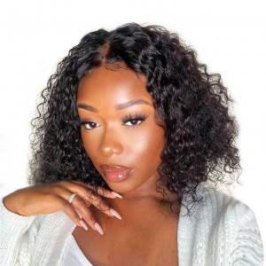 Wigfever Deep Wave 4*4 Lace Closure Bob Wig Human Hair