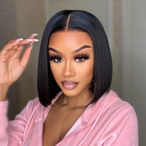 Wigfever Wear Go Straight HD Lace Glueless Bob 4*4 Lace Closure Wig