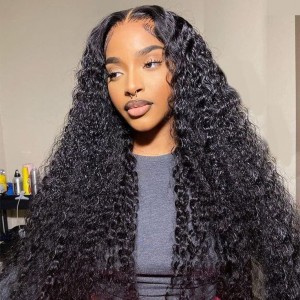 Wigfever Deep Wave 180% Density Glueless 13*4 Pre-Plucked HD Lace Front Wig