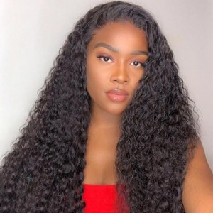 Wigfever Deep Wave 180% Density Glueless 13*4 Pre-Plucked HD Lace Front Wig