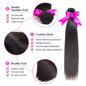 Wigfever 10A 12A Grade 1 Bundle of Virgin Remy Human Hair Weave Double Weft