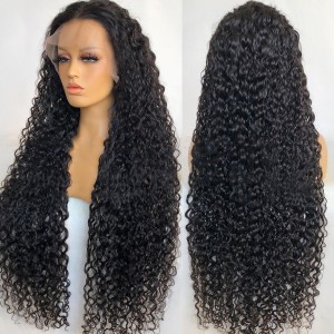 Wigfever 30-40inch Wig Water Wave HD Transparent Lace Front Human Hair Wig