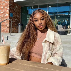 Wigfever Highlight Water Wave Human Hair Lace Closure Human Hair Wigs