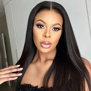 Wigfever Pre Plucked Natural Hairline 100% Straight Human Virgin Hair 13*4 Lace Front Wigs