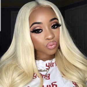 Wigfever Blonde Wigs 4*4 Lace Closure Wigs #613 Straight Human Hair Lace Front Wigs With Baby Hair