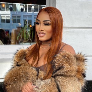 Wigfever Ginger Orange Silky Straight Coloured Human Hair Lace Front Human Hair Wigs