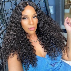 Wigfever Deep Wave U Part Wig Virgin Human Hair 180% Density 