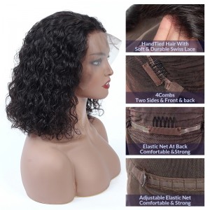 Wigfever Water Wave Lace Front Bob Wig Real Human Hair For Sale