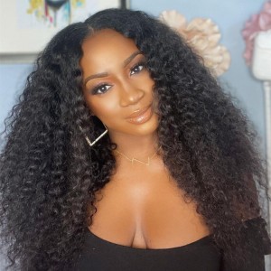 Wigfever Lace Free V-Part/Thin Part Kinky Curly Human Hair Extensions
