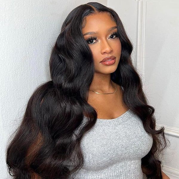 Wigfever Body Wave Pre Bleached Knots Wear Go 180% Density Glueless 7*4 Pre-Plucked HD Lace Closure Human Hair Wig